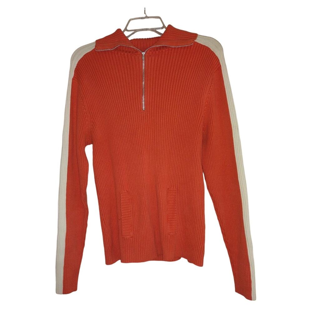 Gap Y2K style ribbed 1/4 zip sweater size Large